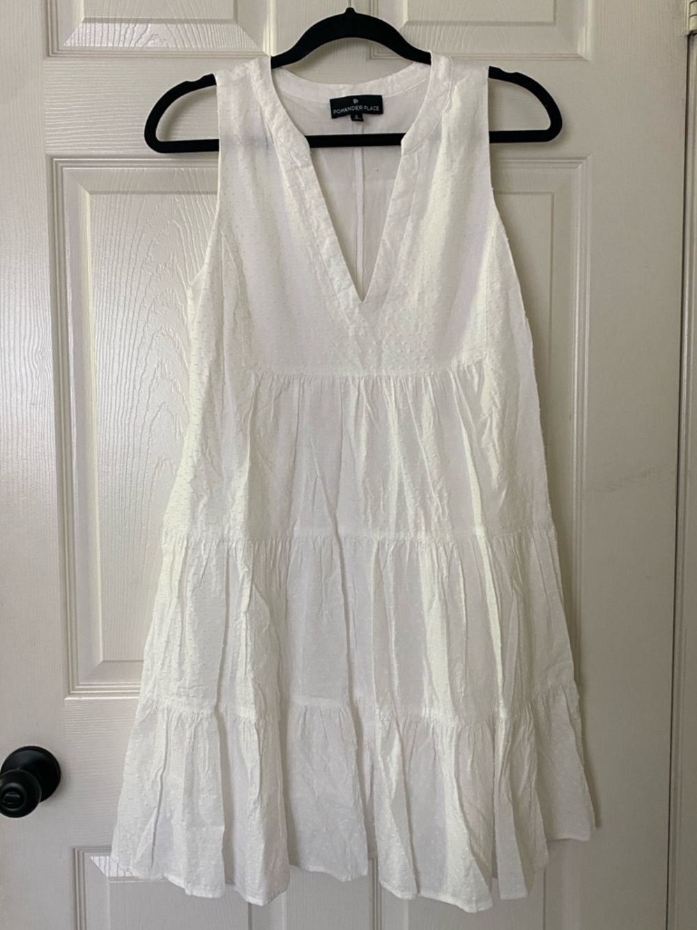 Tuckernuck Pomander Place | Kenzo Sleeveless Dress in White Swiss Dot - Picture 4 of 10